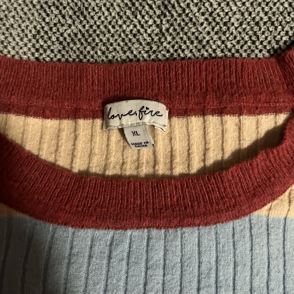 Love, Fire Multicolor Ribbed Sweater - Picture 4 of 4